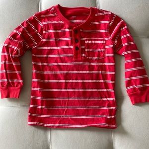 Carters striped red and white long sleeve shirt